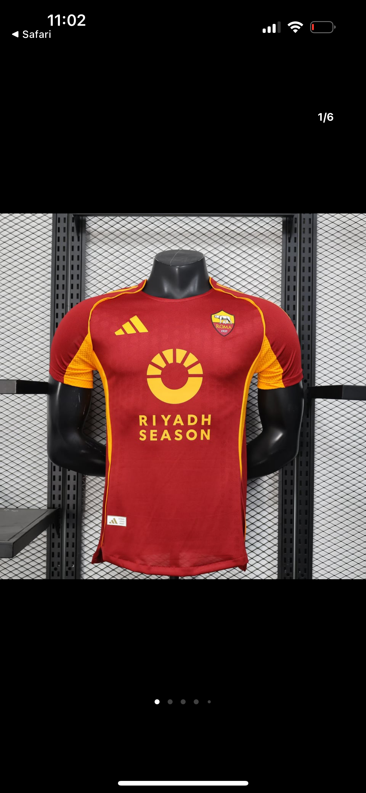 Adidas AS Roma Home Jersey, Lightweight Athletic Performance Shirt for Soccer Fans 2025 2026