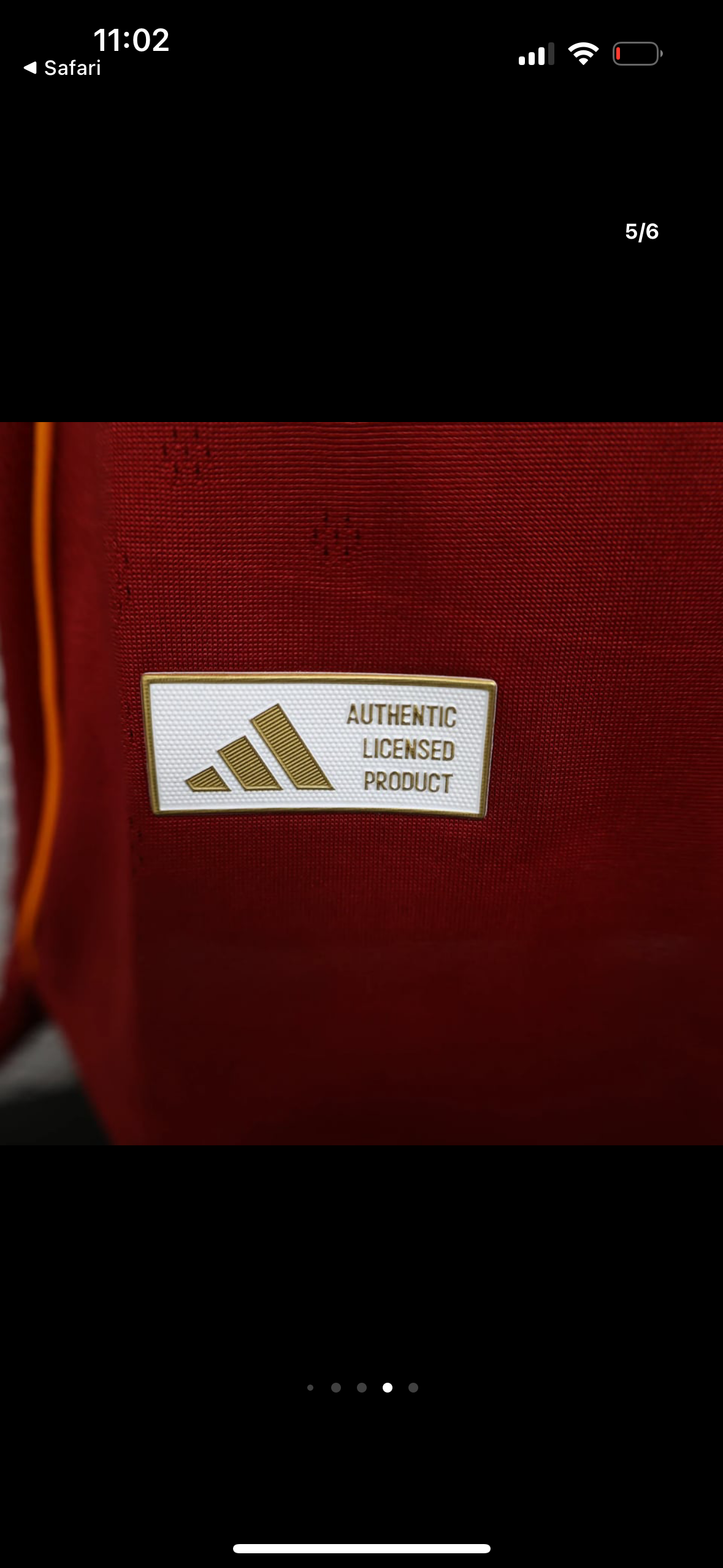 Adidas AS Roma Home Jersey, Lightweight Athletic Performance Shirt for Soccer Fans 2025 2026