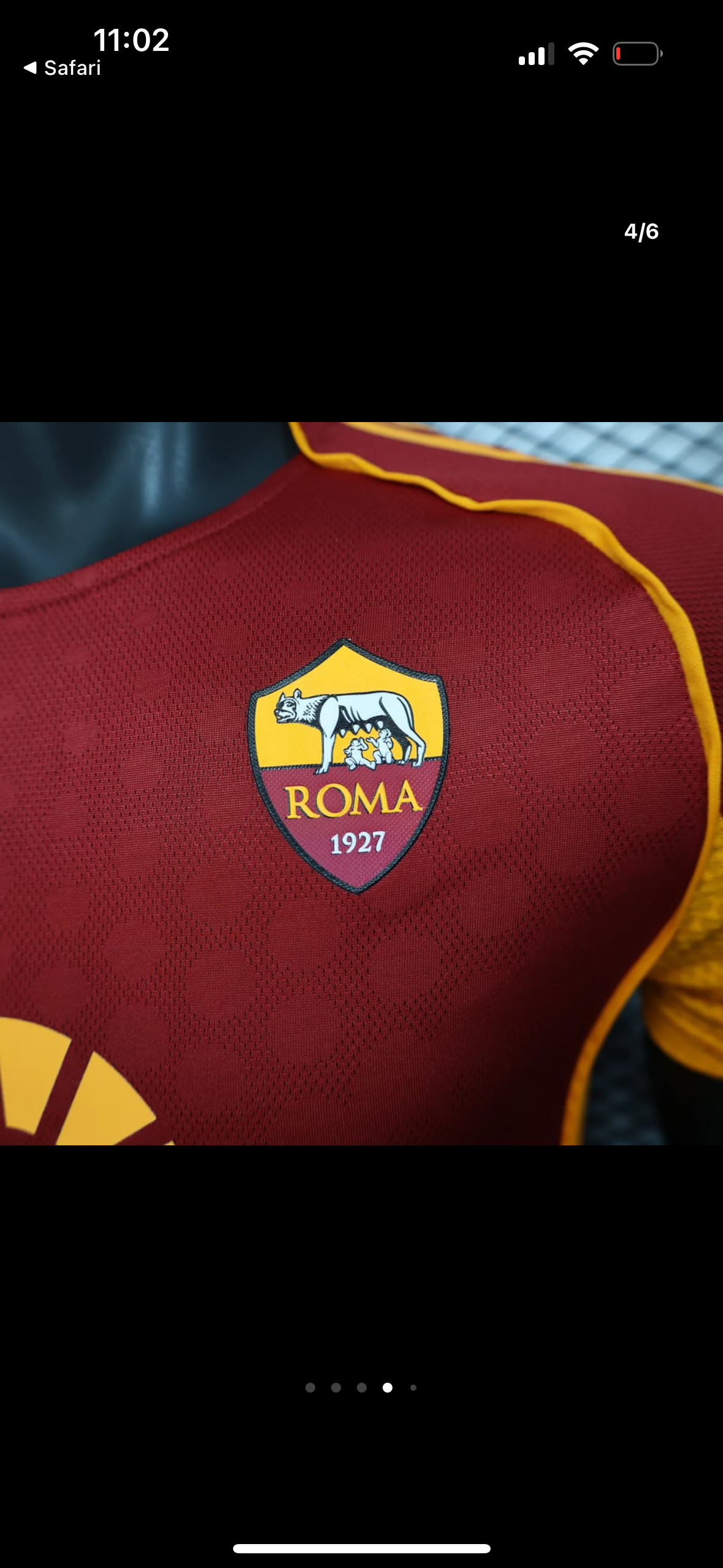 Adidas AS Roma Home Jersey, Lightweight Athletic Performance Shirt for Soccer Fans 2025 2026