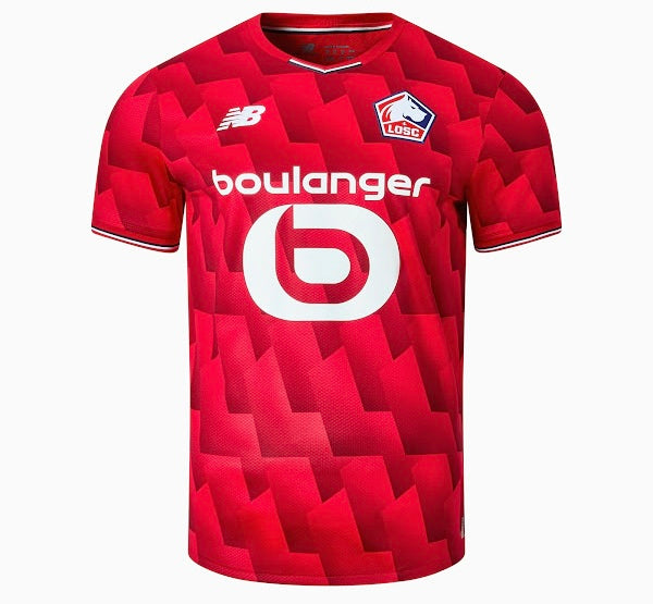 Lille OSC Home Jersey, Lightweight Athletic Performance Shirt for Soccer Fans 2025 2026